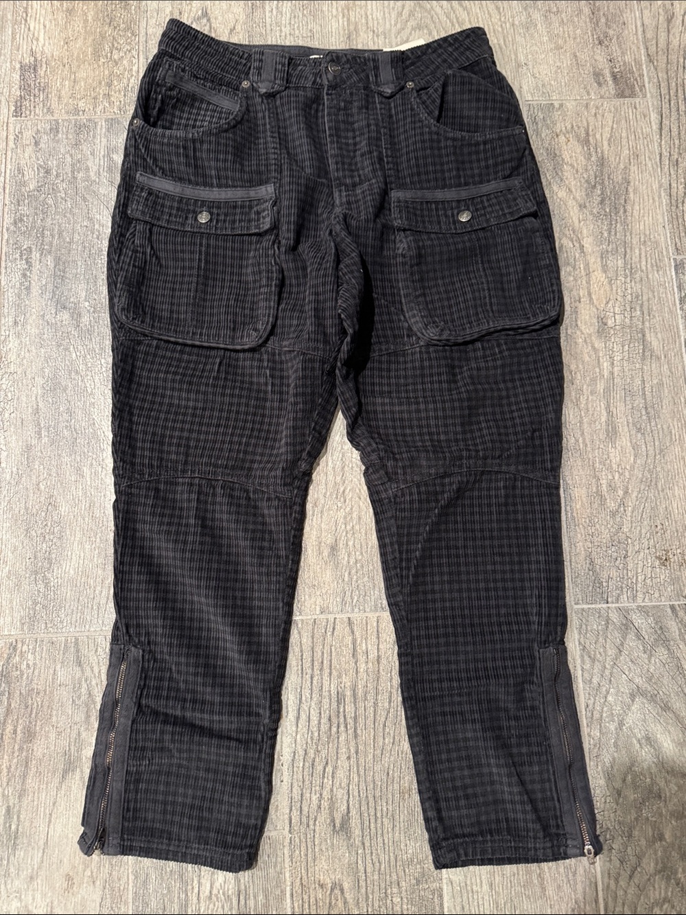 We The Free Black Cargo Pants with Front Flap Pockets